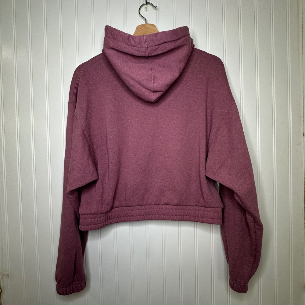Jordan Flight Fleece Hoodie Womens XS Purple Mauve Cropped Loose Fit DD6998-533 - Picture 7 of 11